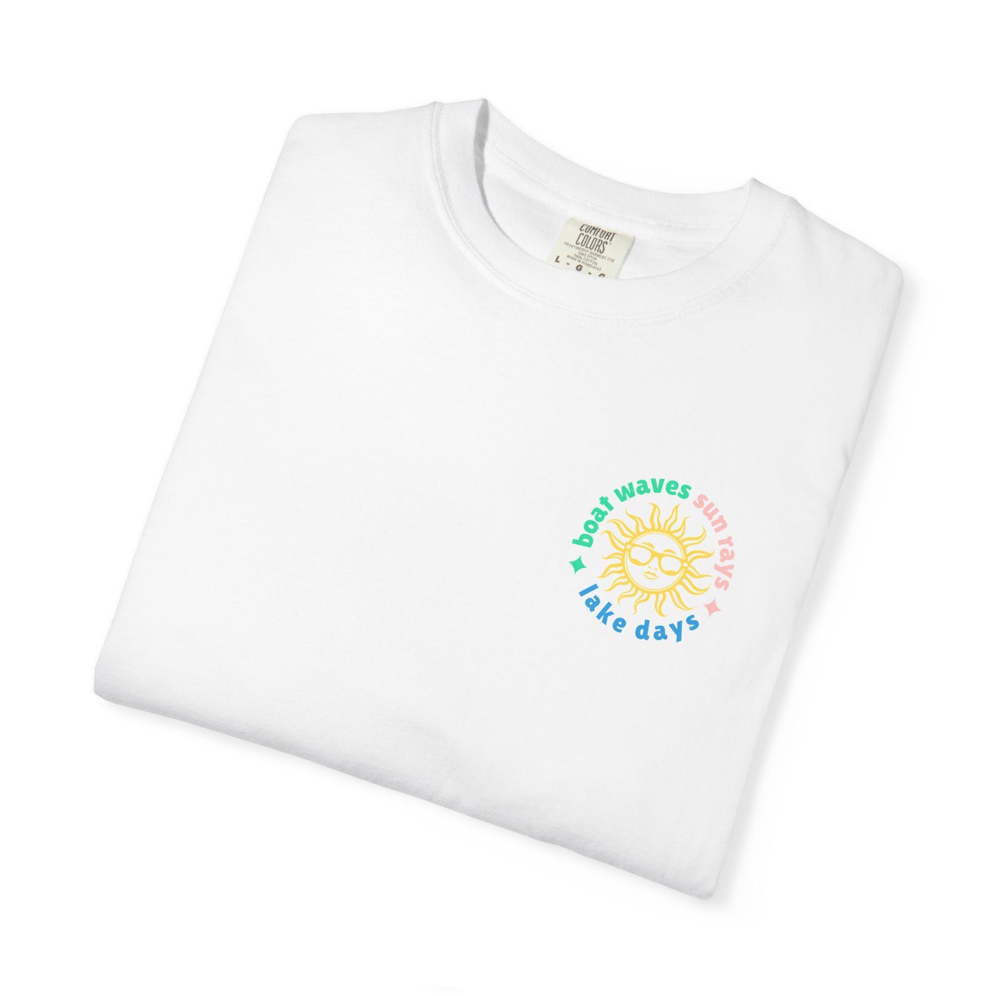 Lake Days Graphic Tee - Boat Waves, Sun Rays, Lake Life Vibes