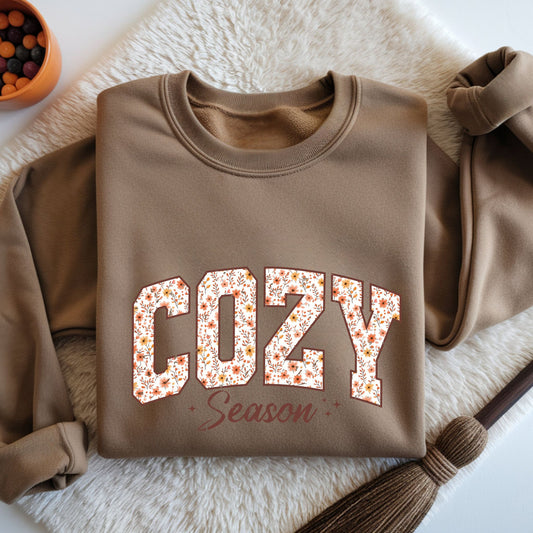 Cozy Season Sweatshirt – Cute Fall Pullover for Women with Autumn Lettering