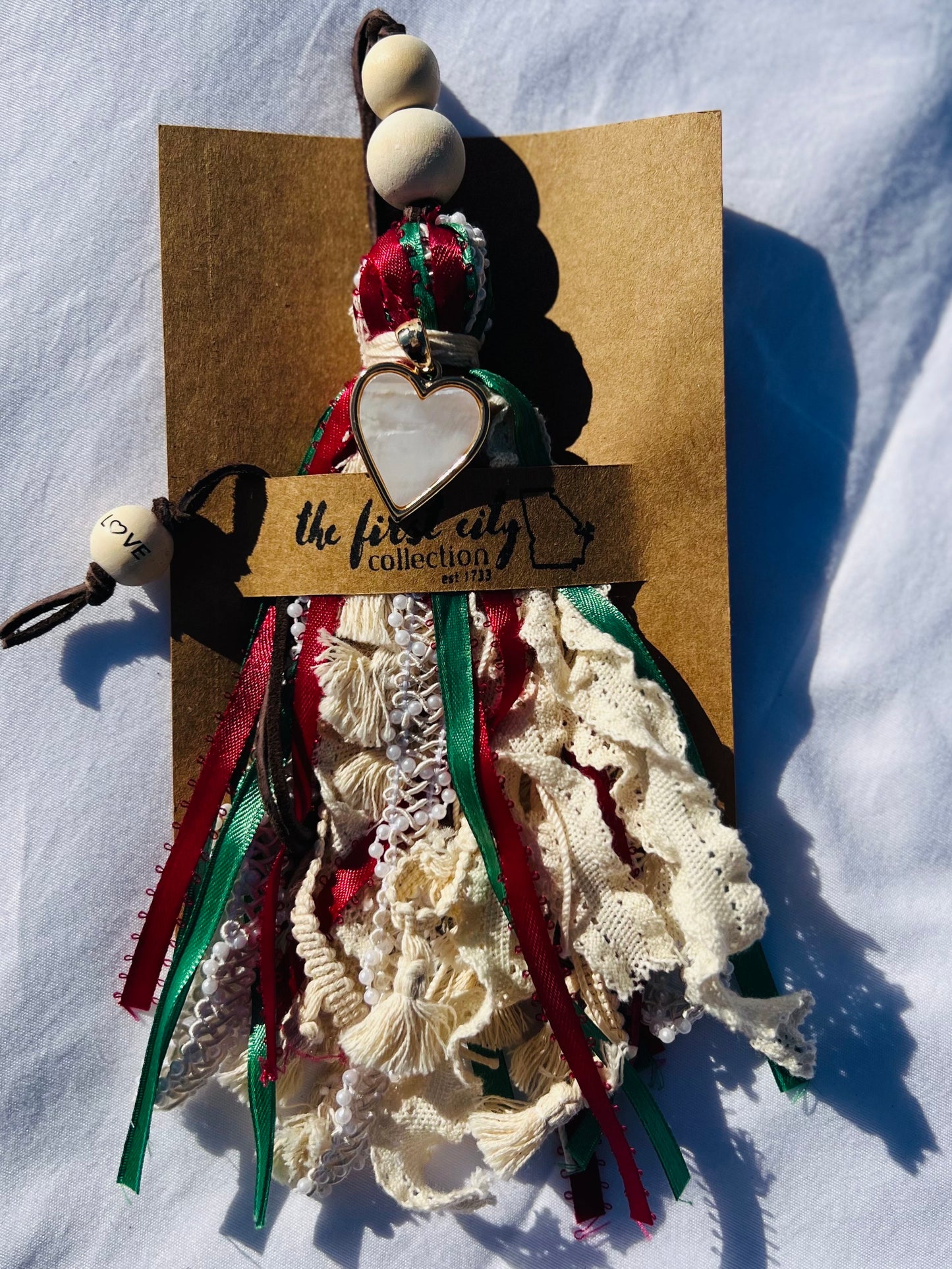 Ceramic Heart Bookmark Tassel