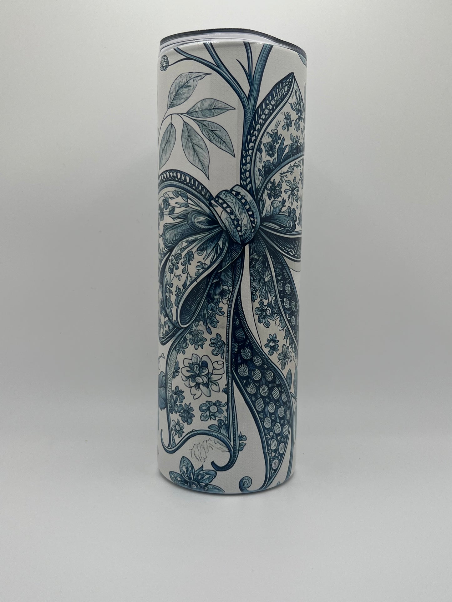 Preppy Blue Chinoiserie Bow