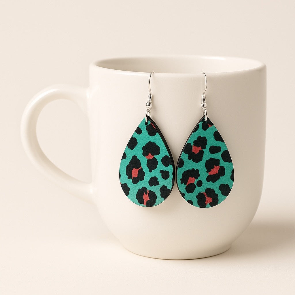 Teal and Pink Cheetah Print