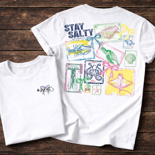 Stay Salty Christian Coastal Graphic Tee – Matthew 5:13