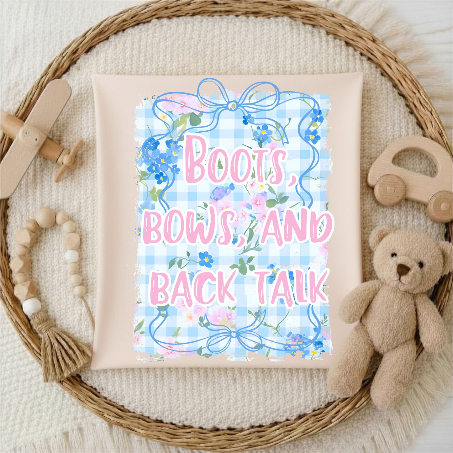 Boots Bows and Back Talk Toddler Shirt | Southern Girl Graphic Tee