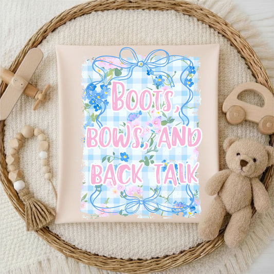 Boots Bows and Back Talk Toddler Shirt | Southern Girl Graphic Tee