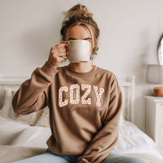 Cozy Season Sweatshirt – Cute Fall Pullover for Women with Autumn Lettering