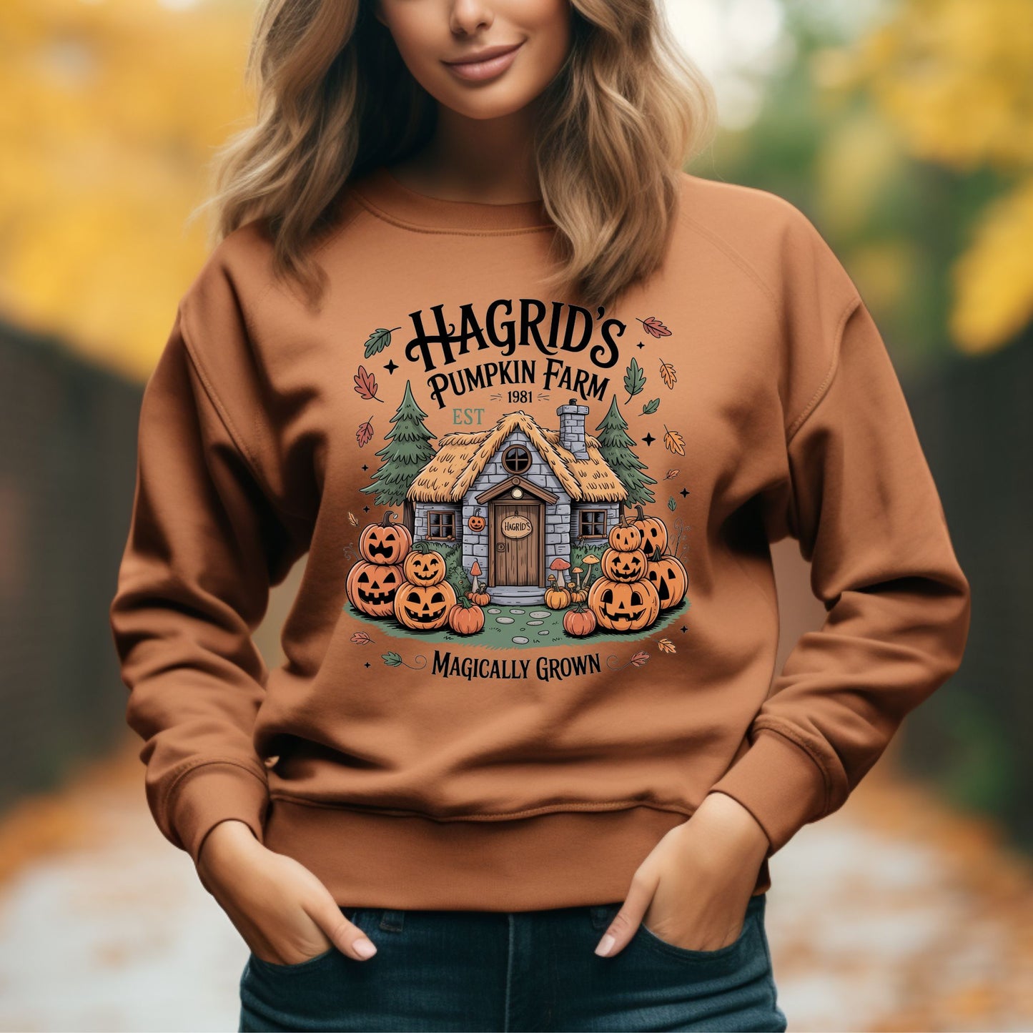 Hagrid’s Pumpkin Farm Sweatshirt – Cozy Harry Potter Inspired Halloween Pullover