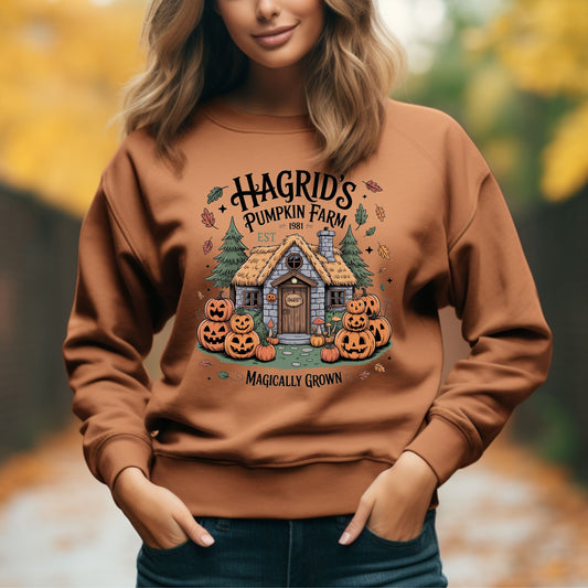 Hagrid’s Pumpkin Farm Sweatshirt – Cozy Harry Potter Inspired Halloween Pullover