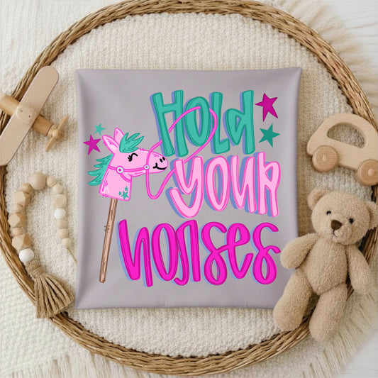 Hold Your Horses Toddler Tee | Western Kids Shirt | Cowgirl & Cowboy Graphic Tee