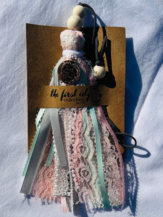 Faith Over Fear Pink and Teal Bookmark Tassel