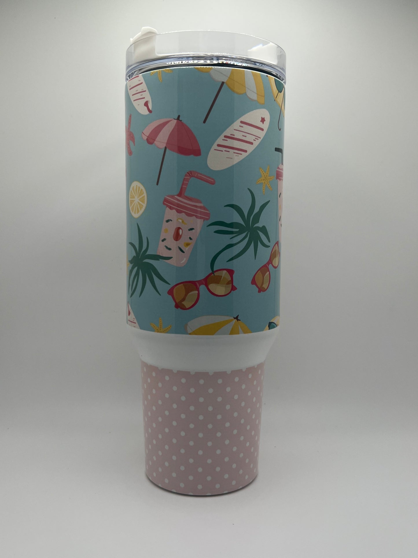 Beachy Blue Pink Dot
