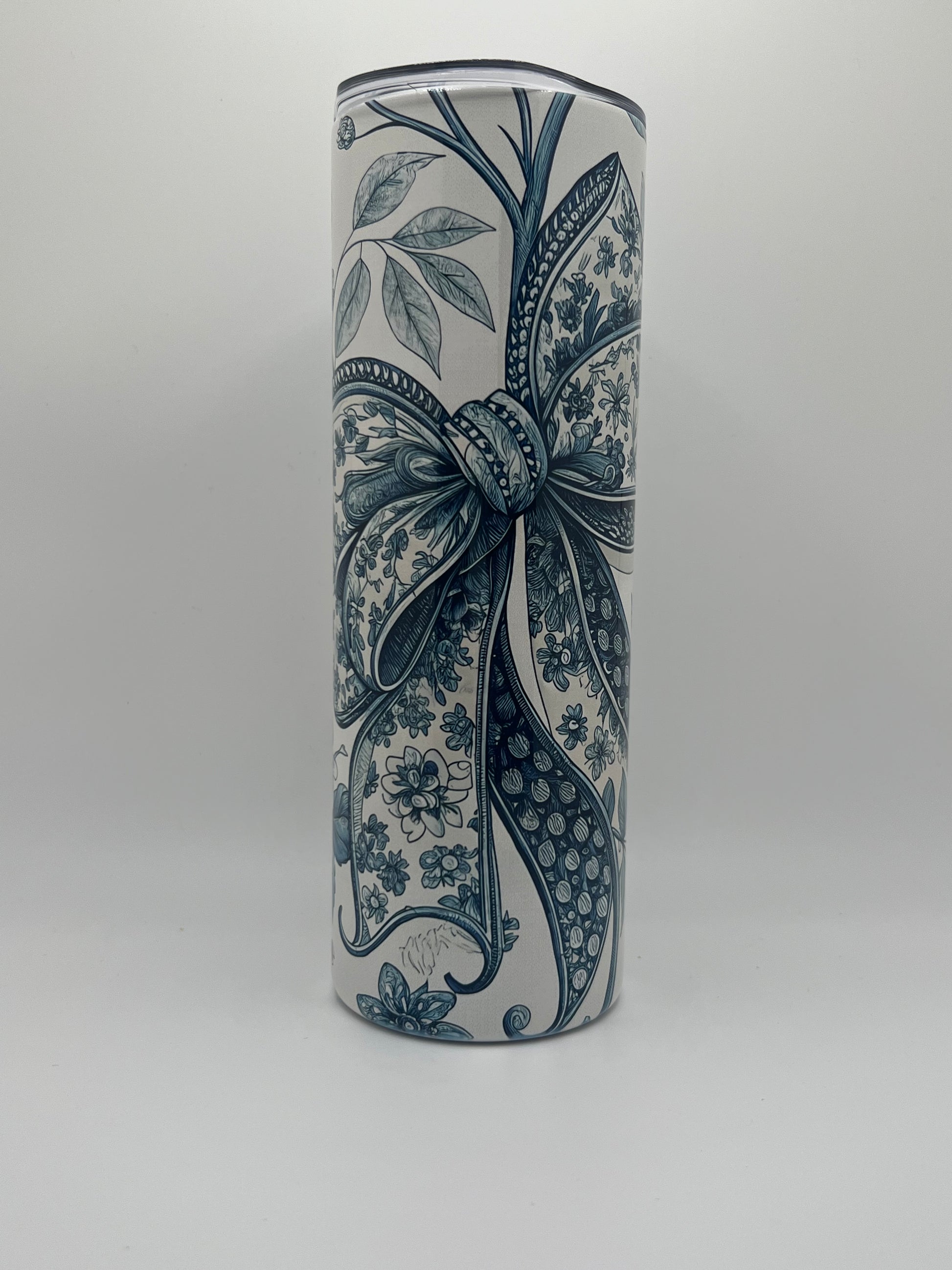 Preppy Blue Chinoiserie Bow